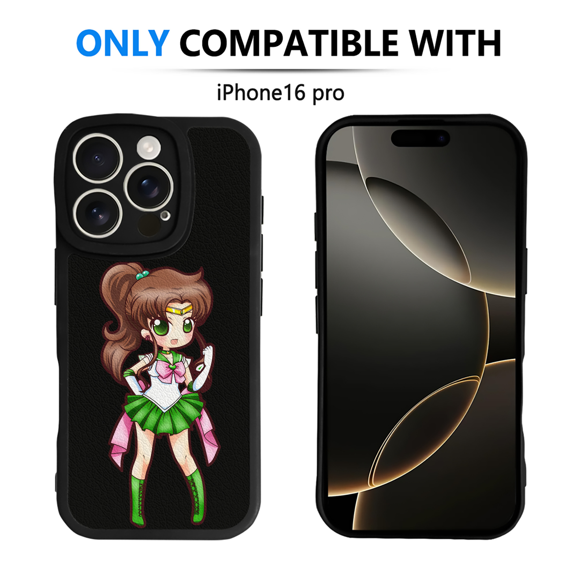 （画像用） 美少女戦士セーラームーン 木野 まこと きの まこと Sailor Moon Kino Makoto （セーラージュピター；Sailor Jupiter） 【iPhone 16シリーズ対応】シリコンスマホケース（レザー調） 材質：シリコン
